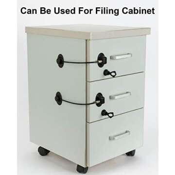 2 Pack Refrigerator Lock with with Magnetic, Black Refrigerator Lock Dorm Freezer Door Lock and Child Safety Cabinet Lock with Strong Adhesive, very convenient to unlock