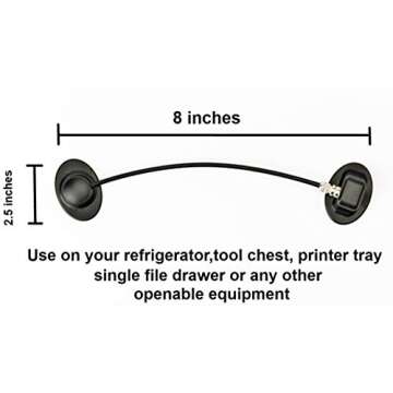 2 Pack Refrigerator Lock with with Magnetic, Black Refrigerator Lock Dorm Freezer Door Lock and Child Safety Cabinet Lock with Strong Adhesive, very convenient to unlock
