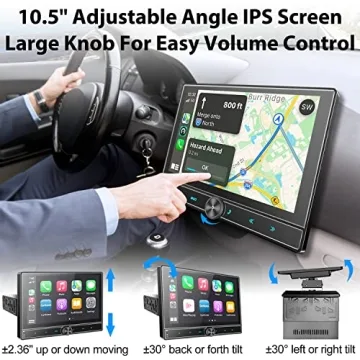 Westods 10.5" Detachable Car Stereo with CarPlay & Bluetooth