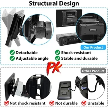 Westods 10.5" Detachable Car Stereo with CarPlay & Bluetooth