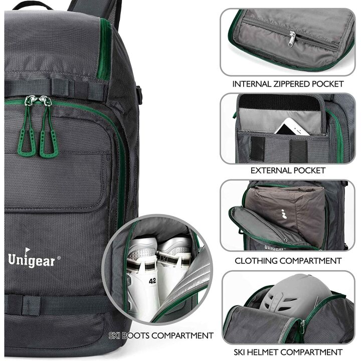 Unigear Ski Boot Backpack - 50L Travel Bag for Ski Gear