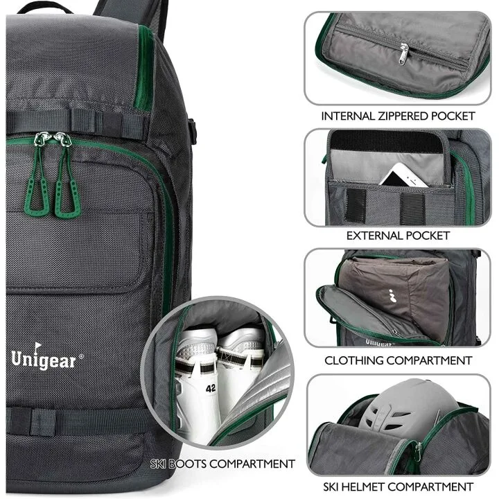 Unigear Ski Boot Backpack - 50L Travel Bag for Ski Gear