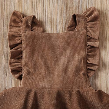 Karuedoo Baby Girls Velvet Suspender Skirt for Toddlers