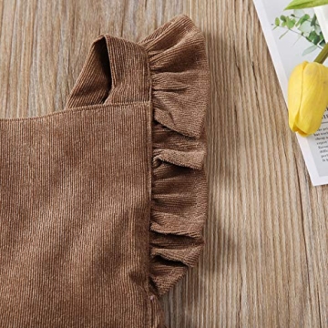 Karuedoo Baby Girls Velvet Suspender Skirt for Toddlers