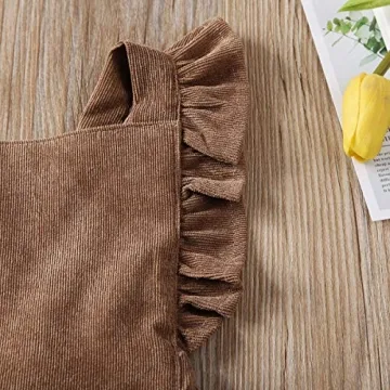 Karuedoo Baby Girls Velvet Suspender Skirt for Toddlers