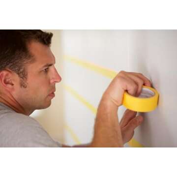FrogTape Delicate Surface Painter's Tape with PaintBlock, 0.94 inch width, Yellow (280220)