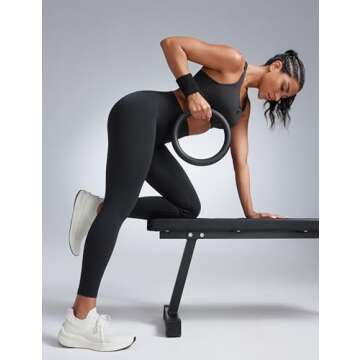 CRZ YOGA Women Butterbreeze Workout Leggings 25 Inches - High Waisted Tummy Control Athletic Gym Yoga Running Cycling Pants Black Medium