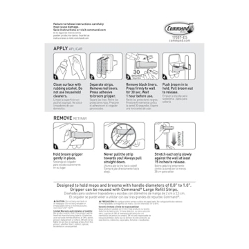 Command Broom and Mop Grippers for Easy Organization