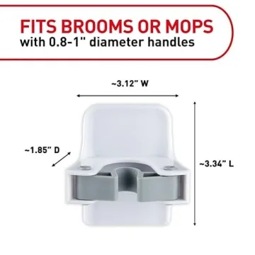 Command Broom and Mop Grippers for Easy Organization