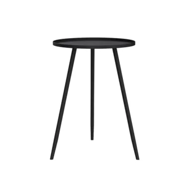 Apicizon 16" Round Side Table - Stylish & Functional Black Accent Table