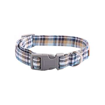 Lionet Paws Dog and Cat Collar with Bowtie Grid Collar Plastic Buckle Light Adjustable Collars for S...