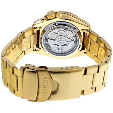 SEIKO SRPE74 5 Sports Men's Watch Gold-Tone 42.5mm Stainless Steel