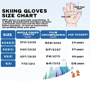 MCTi Kids Waterproof Mittens for Winter Fun