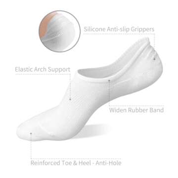 No Show Socks for Women Low Cut Non Slip Liner
