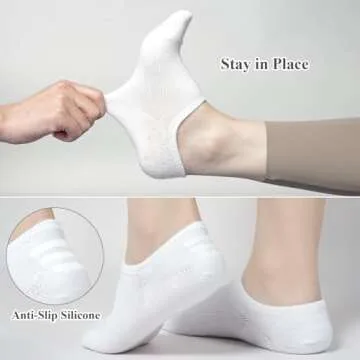 No Show Socks for Women Low Cut Non Slip Liner