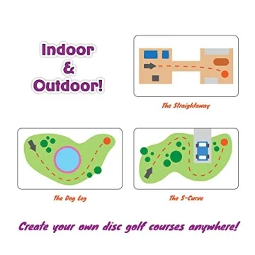 K-Roo Sports Little Flyers Family Disc Golf Set | Mini Discs & Basket