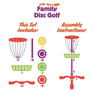 K-Roo Sports Little Flyers Family Disc Golf Set | Mini Discs & Basket
