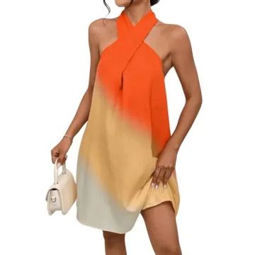 Milumia Women's Flare Hem Ombre Dress - Summer Casual & Comfortable