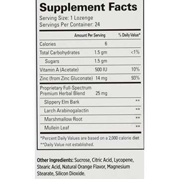 Quantum Therazinc Orange, 24 Count Acetate Lozenges, 0.5 Unit