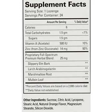 Quantum Therazinc Orange, 24 Count Acetate Lozenges, 0.5 Unit