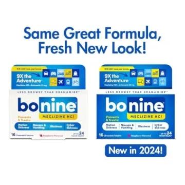 Non-Drowsy Bonine Chewable Tablets for Motion Sickness