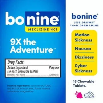 Non-Drowsy Bonine Chewable Tablets for Motion Sickness