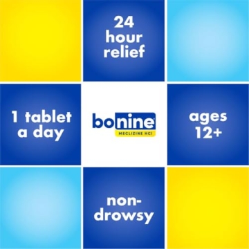 Non-Drowsy Bonine Chewable Tablets for Motion Sickness