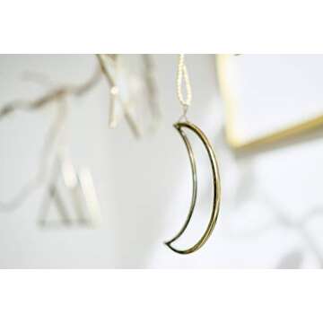 Unique Set of 8 Gold Christmas Ornaments - Handmade Decor