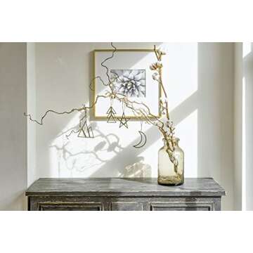 Unique Set of 8 Gold Christmas Ornaments - Handmade Decor