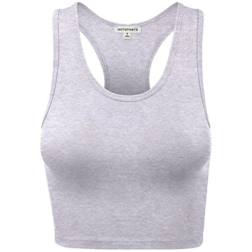HATOPANTS Sleeveless Racerback Crop Camisole Tank Top