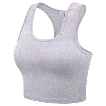 HATOPANTS Sleeveless Racerback Crop Camisole Tank Top