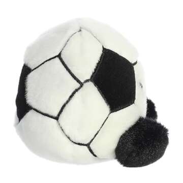 Aurora® Adorable Palm Pals™ Striker Soccerball™ Stuffed Animal - Pocket-Sized Play - Collectable Fun - Black 5 Inches