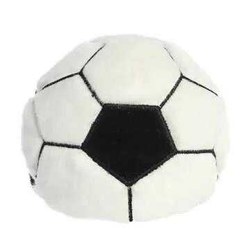 Aurora® Adorable Palm Pals™ Striker Soccerball™ Stuffed Animal - Pocket-Sized Play - Collectable Fun - Black 5 Inches