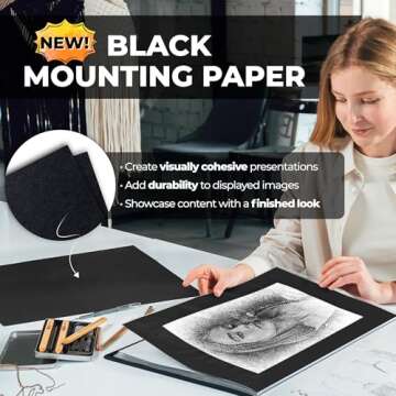 Dunwell 12x18 Art Portfolio Binder with Mounting Paper – Storage for Artwork