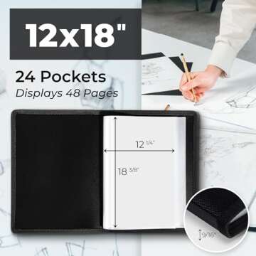 Dunwell 12x18 Art Portfolio Binder with Mounting Paper