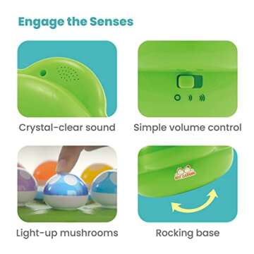 BEST LEARNING Mushroom Garden - Interactive Educational Light-Up Toddler Toys for 1 to 3 Years Old Toddlers - Colors, Numbers, Games & Music for Kids - Ideal Baby Toy Birthday Gift