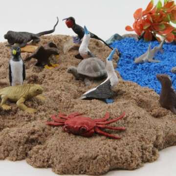 Safari Ltd. Galapagos Wildlife TOOB - Figurines of Seal, Blue-Footed Booby, Tortoise & More - Fun Ed...