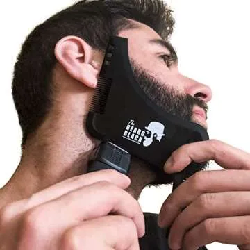 The BEARD BLACK Beard Shaping & Styling Tool with inbuilt Comb for Perfect line up & Edging, use wit...
