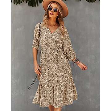 Schkleier Women's Floral Midi Dress - Elegant & Versatile