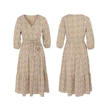 Schkleier Women's Floral Midi Dress - Elegant & Versatile