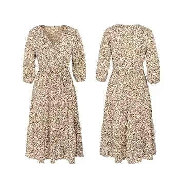 Schkleier Women's Floral Midi Dress - Elegant & Versatile