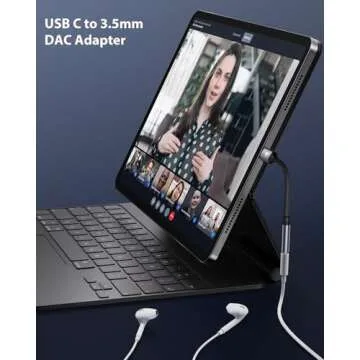 Stouchi USB C to 3.5mm Female Adapter, Type C Headphone Audio Jack Cable Cord Hi-Fi Dongle for iPhone 15, Pixel 8 7 6a, Samsung Galaxy S22 S21 Ultra Z Flip Note20,2022 iPad Pro -Grey