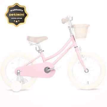 Petimini 16 Inch Kids Bike for Ages 4-7 - Cute & Safe
