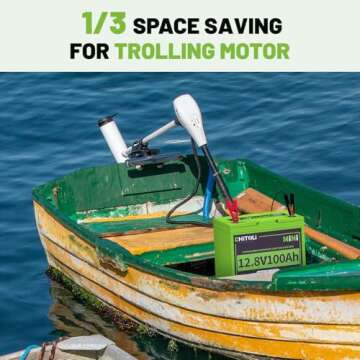 Lightweight CHITOLI 12V 100Ah LiFePO4 Battery