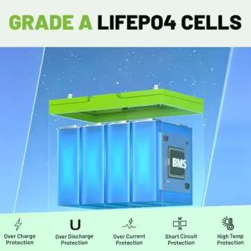 Lightweight CHITOLI 12V 100Ah LiFePO4 Battery