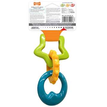Nylabone Teething Rings Power Chew Toy for Dogs, Dog Toys for Aggressive Chewers, Bacon Flavor, Small - Up to 25 Ibs, 1 Count