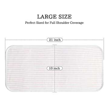 Burp Clothes 5 Pack 100% Cotton for Baby Boys, Girls, Baby Unisex Triple Layer Ultra Soft & Absorbent, Burping Cloth, Newborn Towel Extra Large Burping Cloth (Lace Goddess)