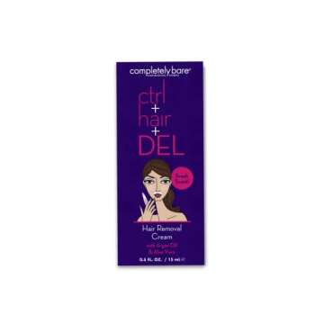 completely bare ctrl+hair+DEL Targeted Hair Removal Cream - Moisturizing Argan Oil & Aloe Vera