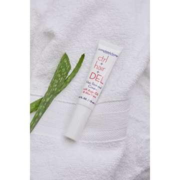 completely bare ctrl+hair+DEL Targeted Hair Removal Cream - Moisturizing Argan Oil & Aloe Vera