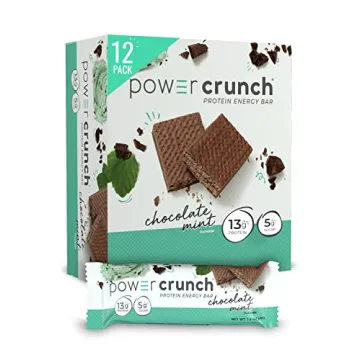 Power Crunch Protein Wafer Bars, High Protein Snacks with Delicious Taste, Chocolate Mint, 1.4 Ounce...